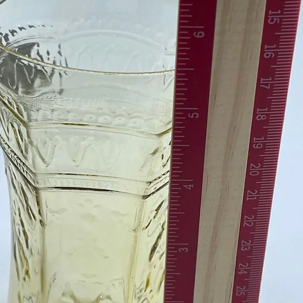 Federal Glass “ Patrician” amber depression glass tumbler.
